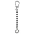 Us Cargo Control 3/8" x 10', Crosby Adjust. SingleLeg Chain Sling w/ Sling Hook-Grade100 38G100SOSA-10-CR